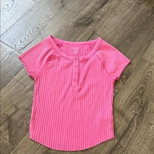 American Eagle  Hot Pink Ribbed Knit Top- SMALL